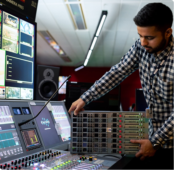 Man working on computer